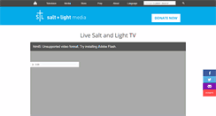 Desktop Screenshot of live.saltandlighttv.org