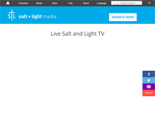 Tablet Screenshot of live.saltandlighttv.org